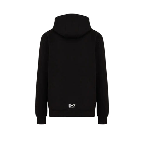Felpa Uomo con tasca a marsupio Nero EA7 Emporio Armani- Francavilla Moda
